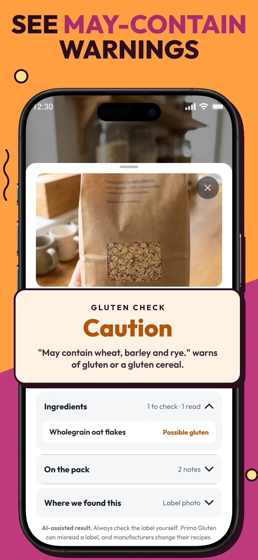Primo Gluten App Store screenshot 4